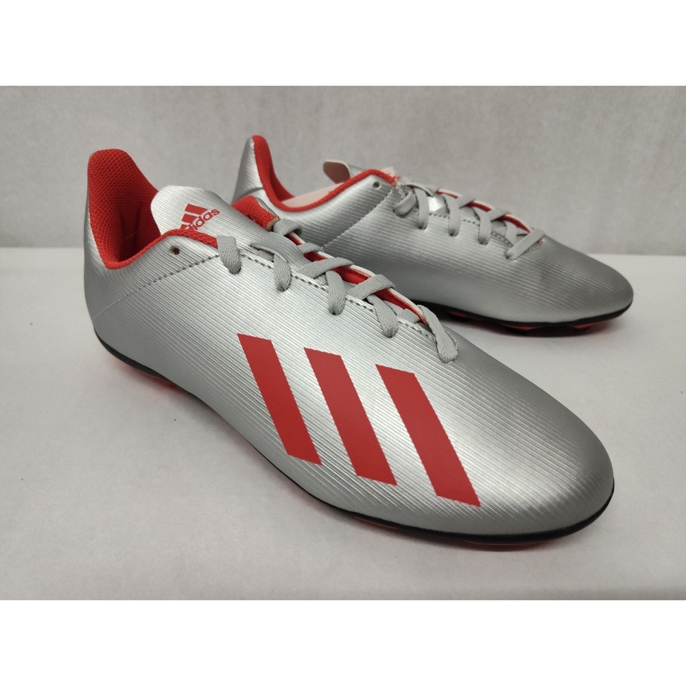 Adidas Kids' X 19.4 FxG Outdoor Soccer Cleats F35362 Silver Metallic Red Sz 4.5